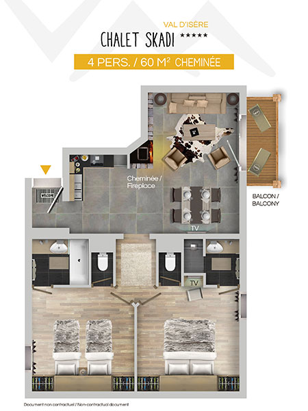 Residence-Chalet Skadi Val d’Isere Floor Plan 2